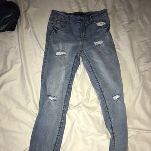 FashionNova ripped ankle jeans